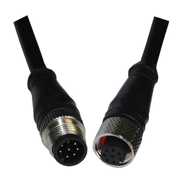 IBEST M12 3 Pin 4 Pin Female Male Straight 90 Degree Angled IP67 Waterproof Injected Cable Sensor Connector