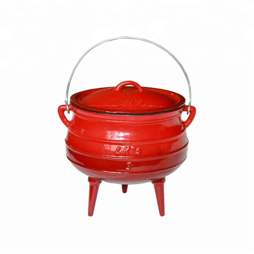 Three Legged Pre-seasoned Cast Iron Potjie Pot  South Africa Cast Iron Cauldron caldero de oggun