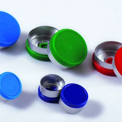 Aluminum Plastic Multi flip off caps for vials