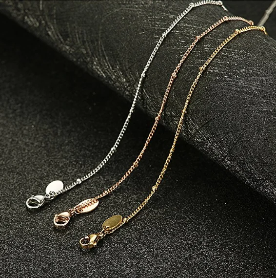 Minimalist Bolo Jewellery Delicate Gold Ball Chain Beaded Choker Necklace