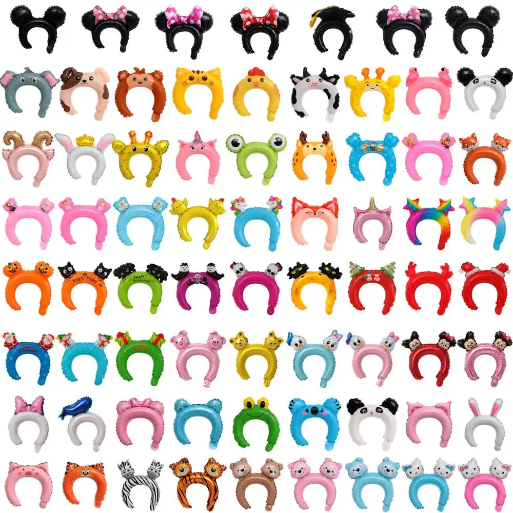 
Wholesale Hot selling Foil Plush Zoo Jungle Animal shaped Headbands Ears Zebra Giraffe Elephant Tiger 