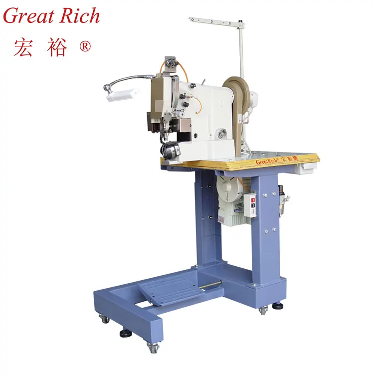 GR-208 leather bottom sole outsole stitching sewing machine