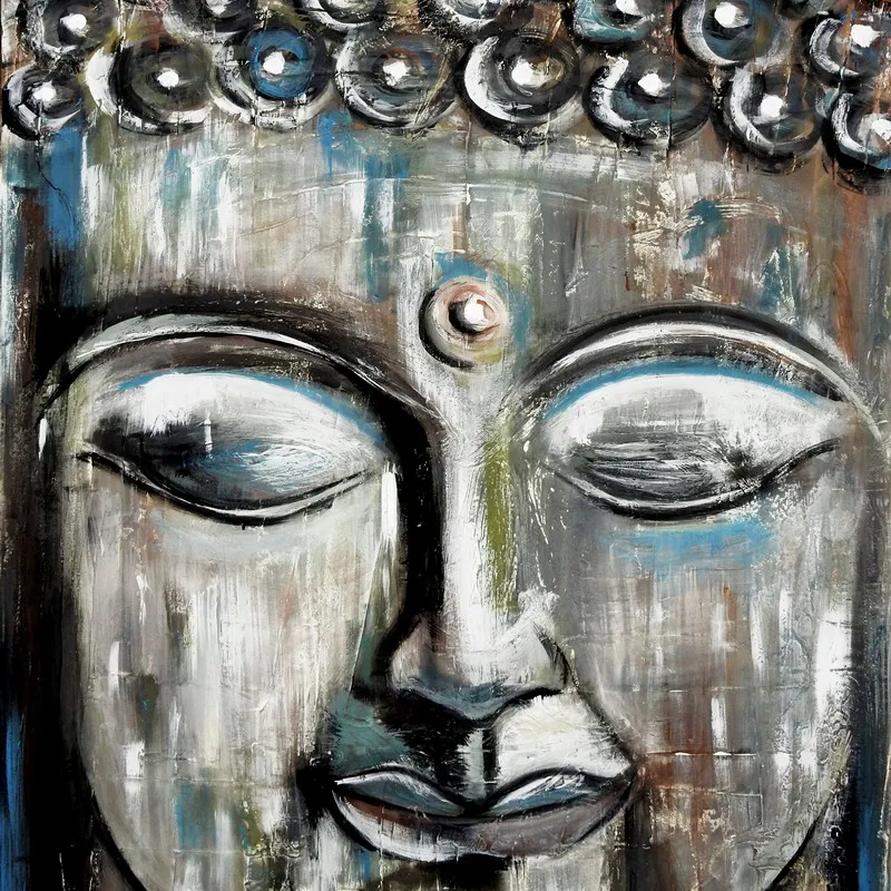 
Hot selling handmade still life head canvas 3D buddha art oil painting 