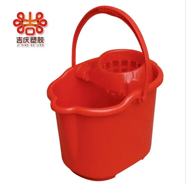 Hot Sale Commercial Household Cleaning Squeeze Plastic Mop Bucket With Wheels Household Cleaning Tools and Accessories