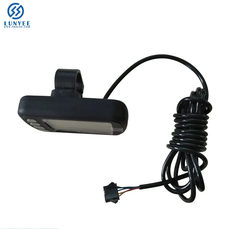 Electric Bike 24V 36V 48V Scooter Motorcycle Mini LCD Display With 5 Connector Wires