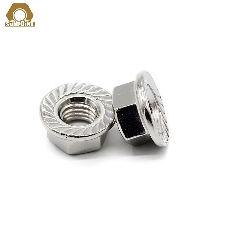 High Strength M10 M12 Hardware Stainless Steel DIN6923 Hex Flange Weld Nut