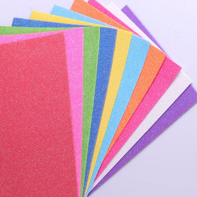 
eva foam paper gold powder bright Glitter adhesive EVA foam for crafts paper 