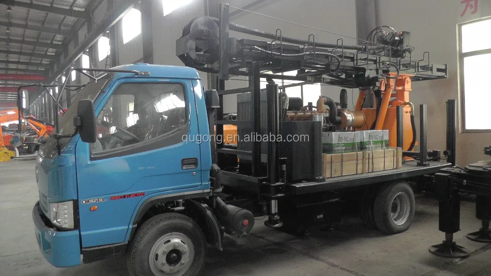 truck mounted portable borehole water well drilling rig machine