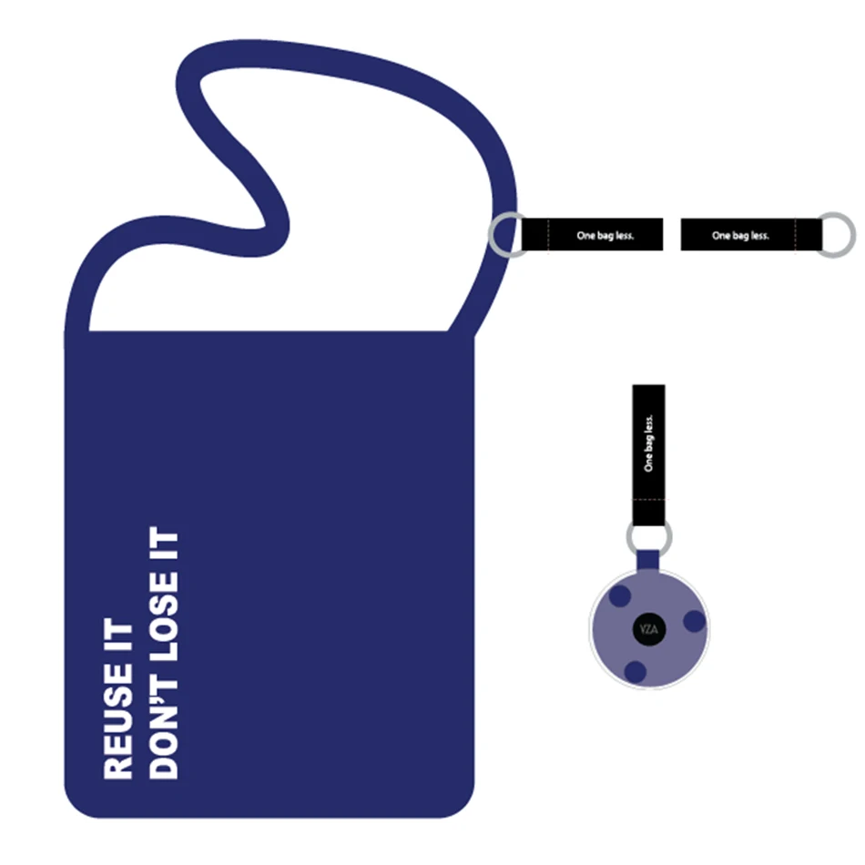 Roll Up In Small Case Portable Eco Friendly Folding Shopping Bag