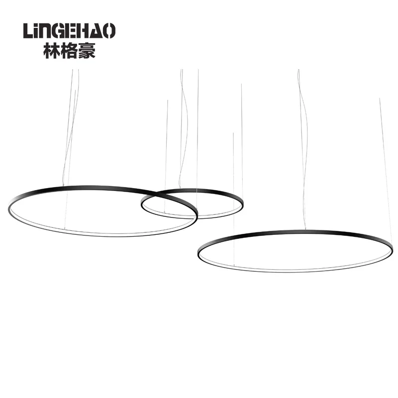 Заказной круг или круглая алюминиевая современный простой боковой подсветкой кулоны с резиновыми полосками продается ювелирных диаметром 300/400/600/800/1000/1200 мм