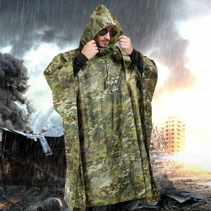 Waterproof Outdoor Hunting Hiking Windproof Camouflage Clothing Raincoat