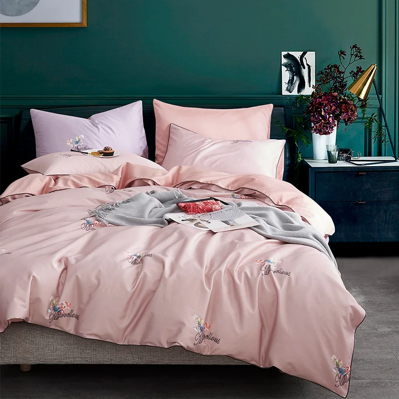 60S combed 100% egyptian cotton luxury home bedding sets 3d digital printed