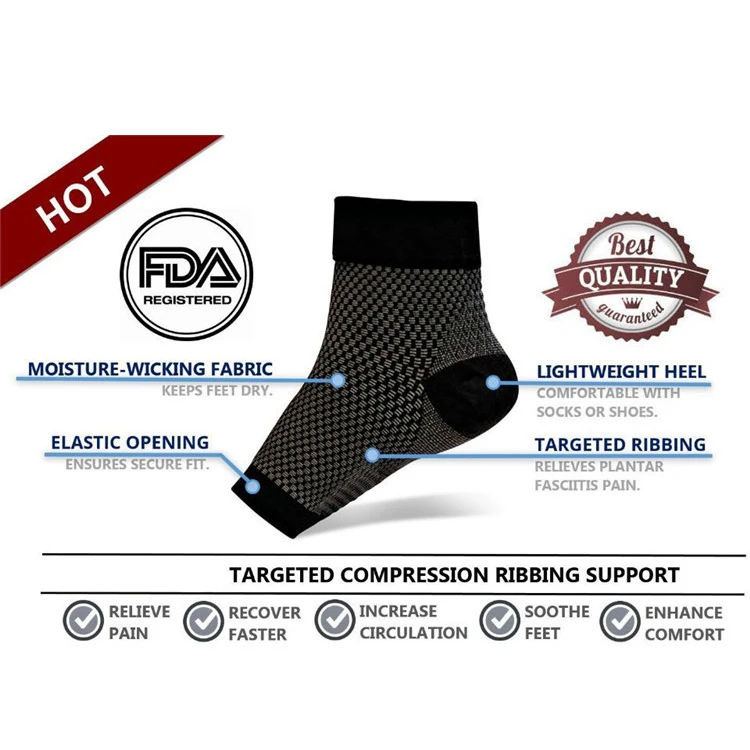 medical equipment arch support compression foot sleeves gym equipment plantar fasciitis socks for men and woven