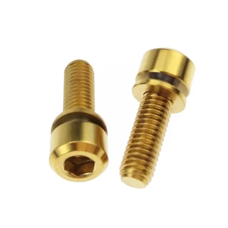 
Hex Socket Taper Cap Head Titanium SEMS Screws for Automobile M5 Assemble A Flat Washer 