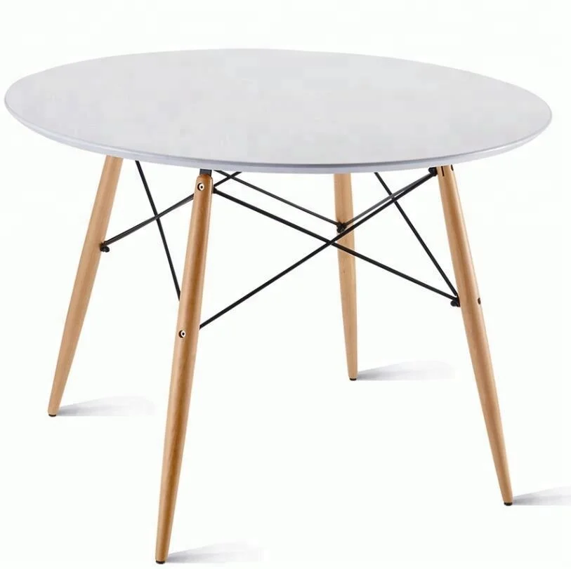 small round wooden homework table for kids