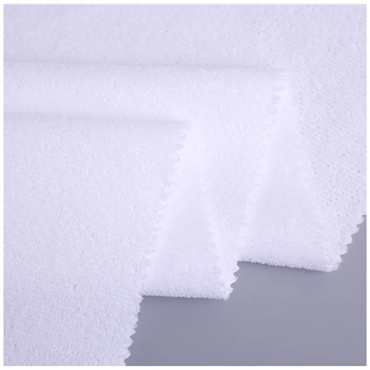 Cheap Absorbent Microfiber Towel Fabric 100% Polyester Fabric for Beach Towel and Kitchen Towel China Factory