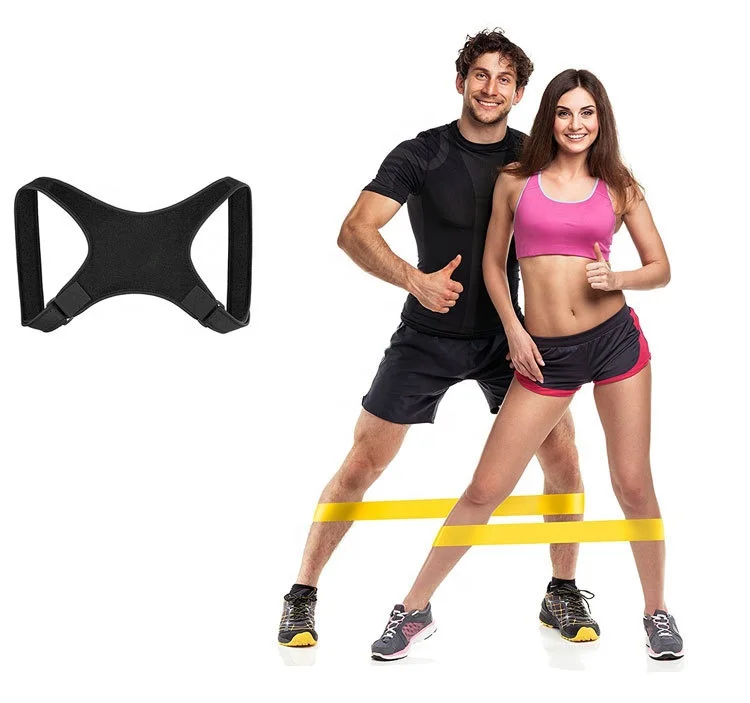 
Back Brace Posture Corrector Unisex Black Adult Healthcare Adjustable High Foaming Sponge Nylon Cotton,nylon & Cotton One Size 