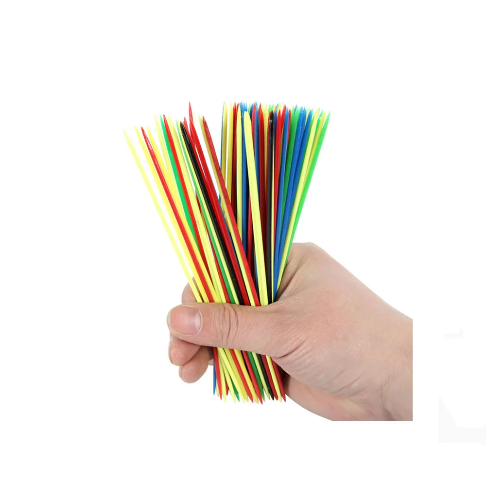 Wooden pick up Sticks game in tin box for kids toys