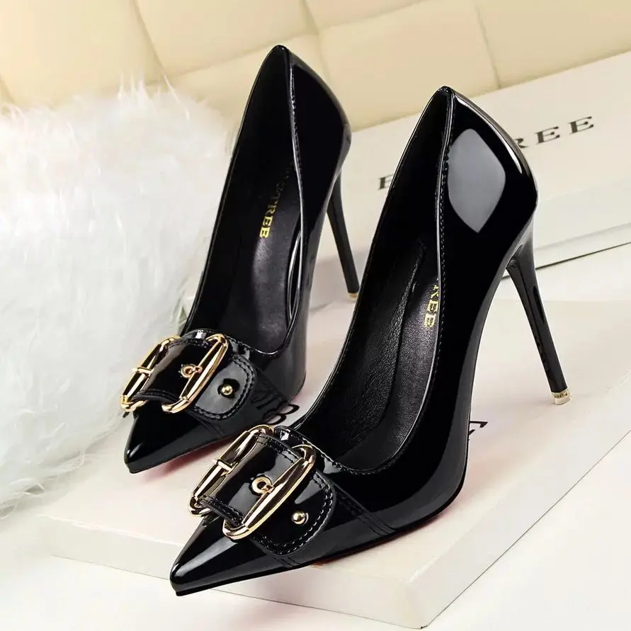 MARCH EXPO 2019 newest designs  high heels party shoes plus size   DS004