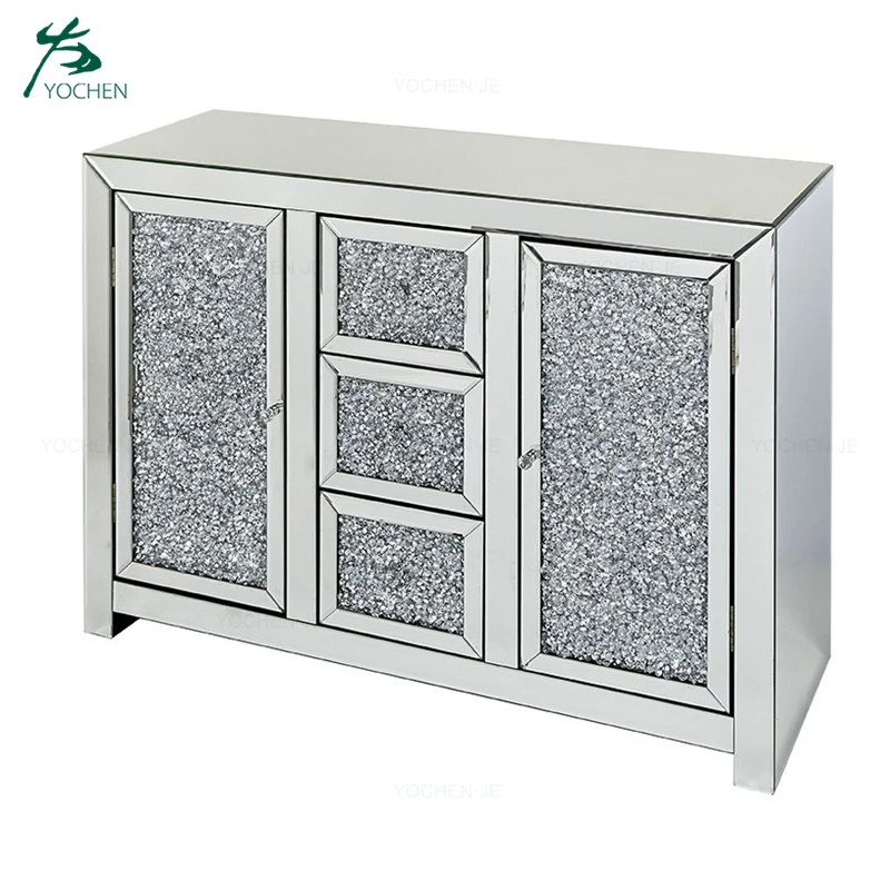 Давить бриллиантовый современный ТВ зеркальный шкаф мебель оптом Стенд Мебель