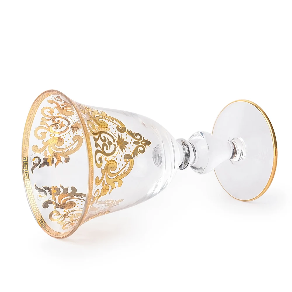 6PCS/Set Eco-friendly Tea Cup Sets of Arabic Juice Cup and Deluxe Eco-friendly  Daily Use Gold Tea Cup