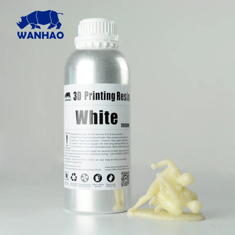 New Wanhao Water Washable Resin For Wanhao D7 Printer DLP SLA 3D Printer Washable Resin New Aluminium bottle 1L(1000ml/bottle)