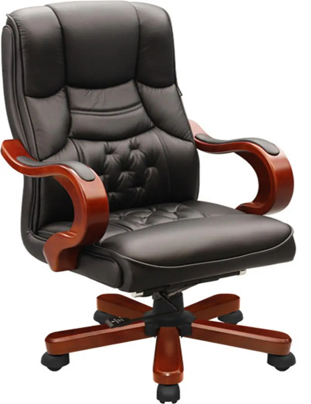 Modern ergonomic leather swivel and executive office chair