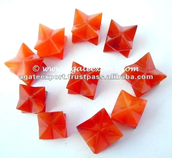 Red Carnailian Merkaba : Gemstone Merkaba, Mercaba Star - Agate Export