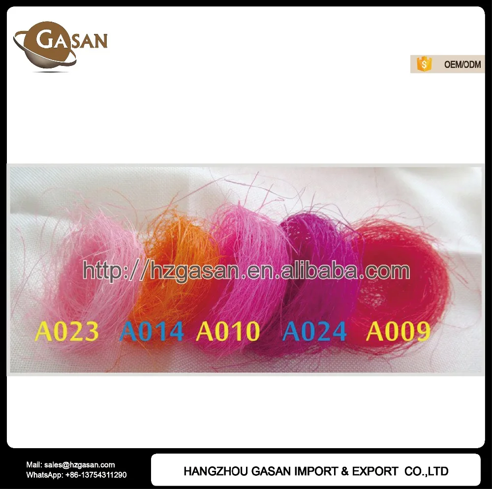 1kg/bag Eco-Friendly Colored Natural Sisal Fiber