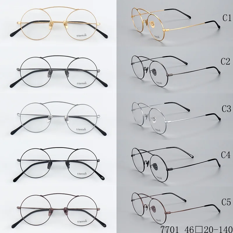 italy design fashion titanium optical eyeglass business round frames china factory wholesale myopia prescription eyewear
