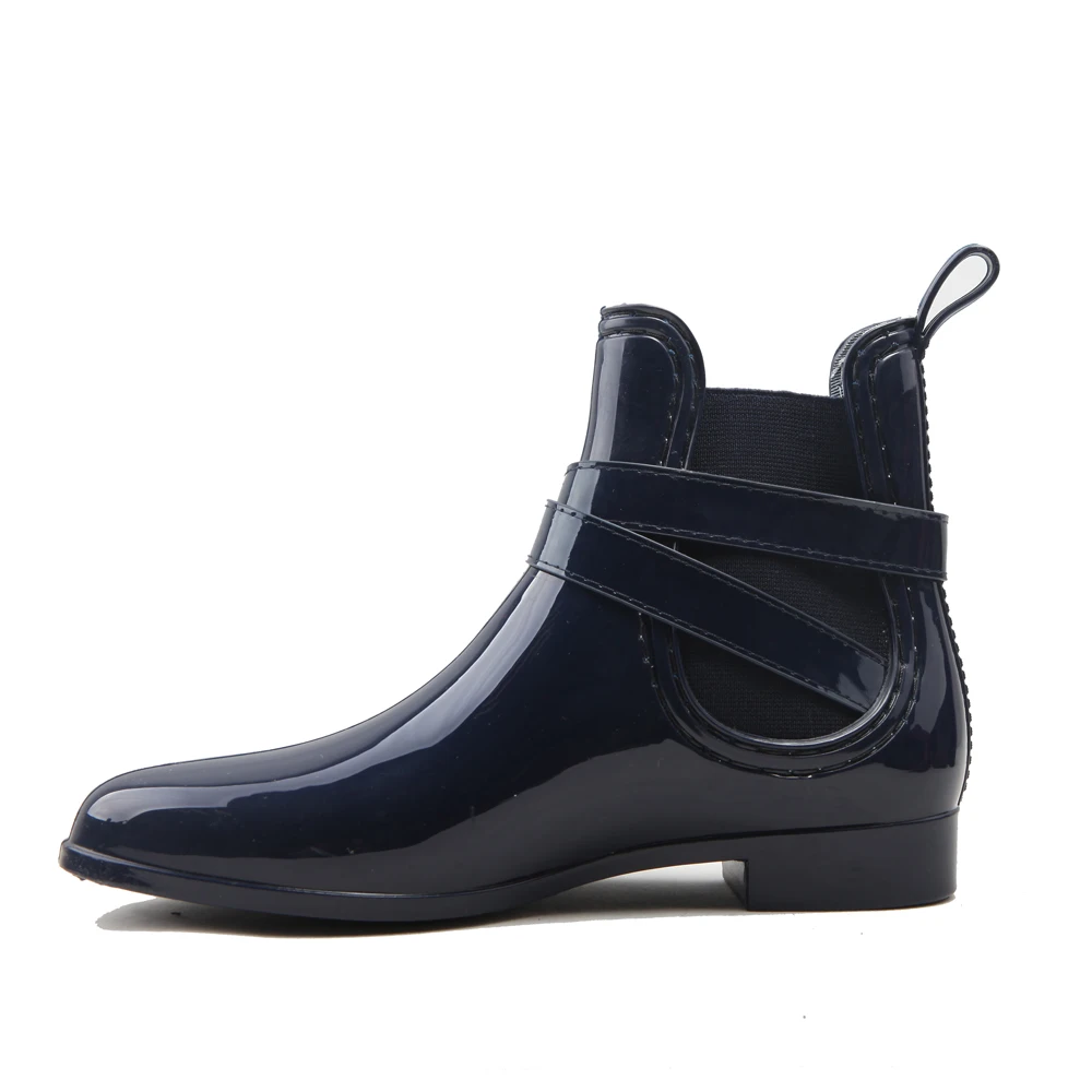 pvc rain boots chelsea style for women