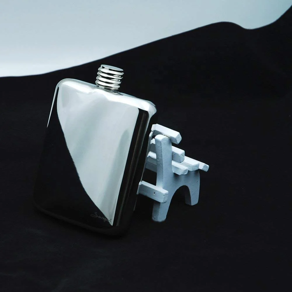 Высококачественная популярная новинка 6 унций квадратная колба из нержавеющей стали с зеркальной отделкой