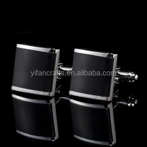 Мужские квадратные запонки, винтажные черные запонки из нержавеющей стали в деловом и свадебном стиле, подарок