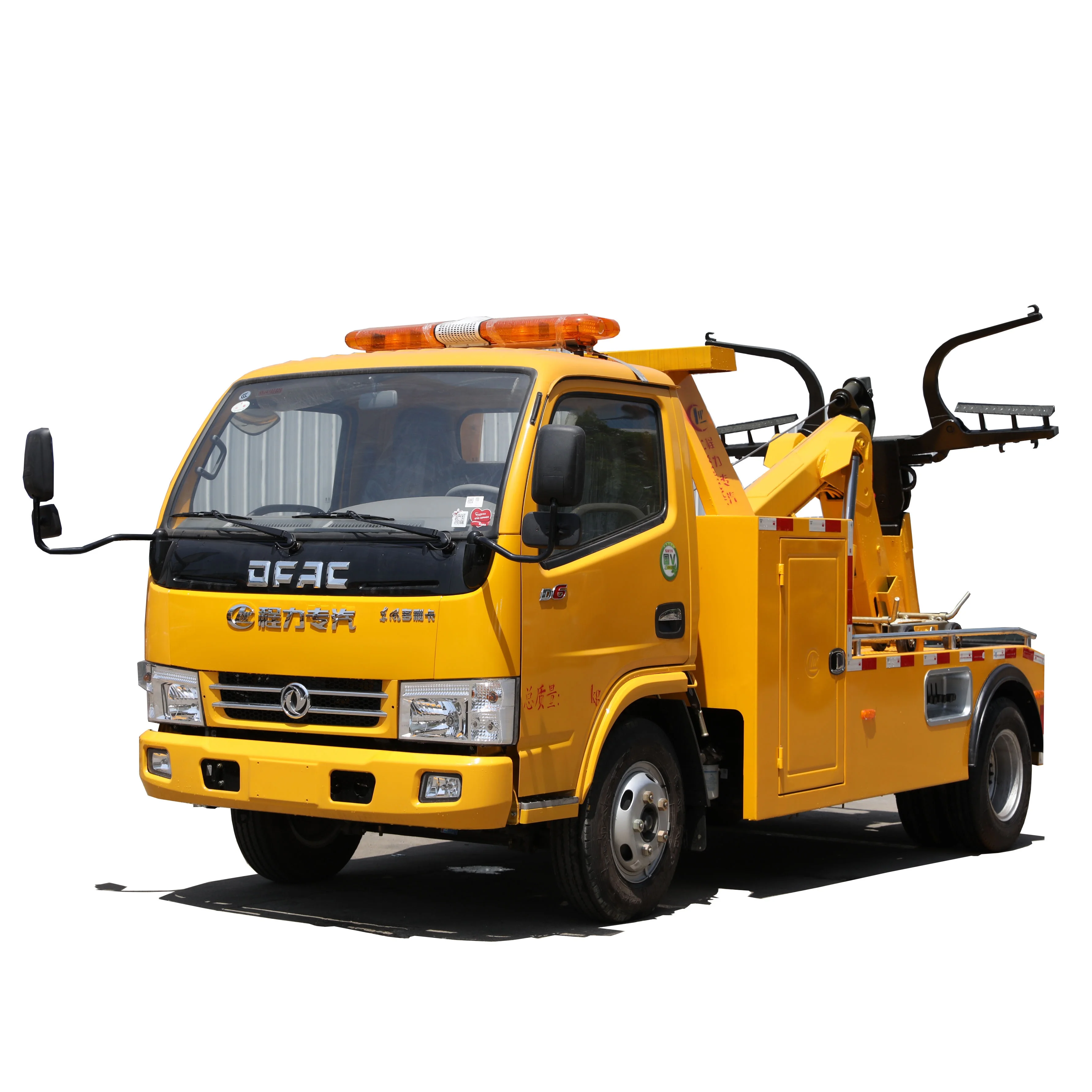 China mini 3 tons road recovery vehicle 6 wheels  rescue crane tow truck wrecker for sale