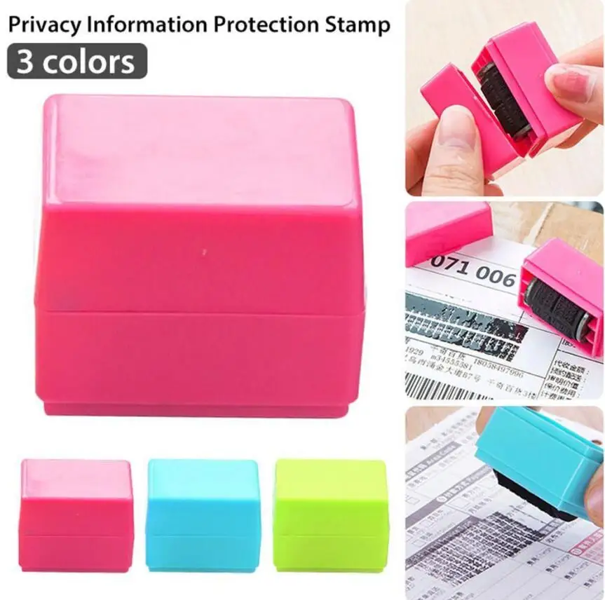 2021 factory direct selling Protect ID Stamp Identity Theft Protection Document Guard Self Ink Stamps Roller