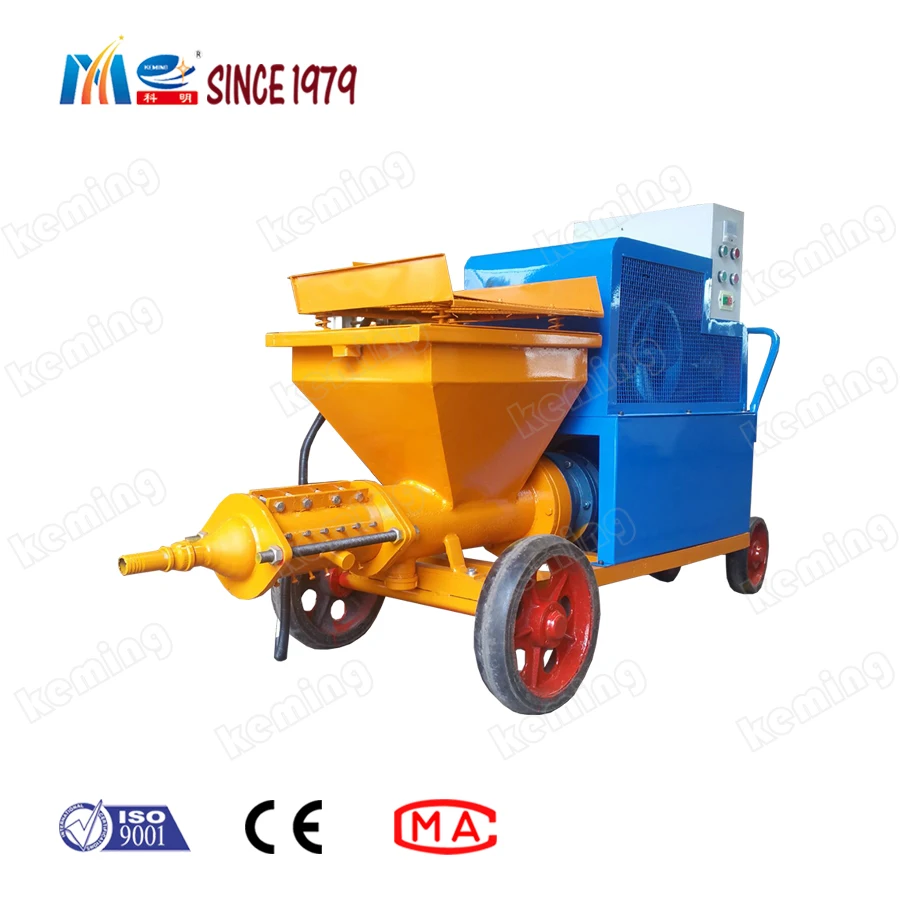 KHT mortar plastering machine cement pump and spraying plaster with mini air compressor