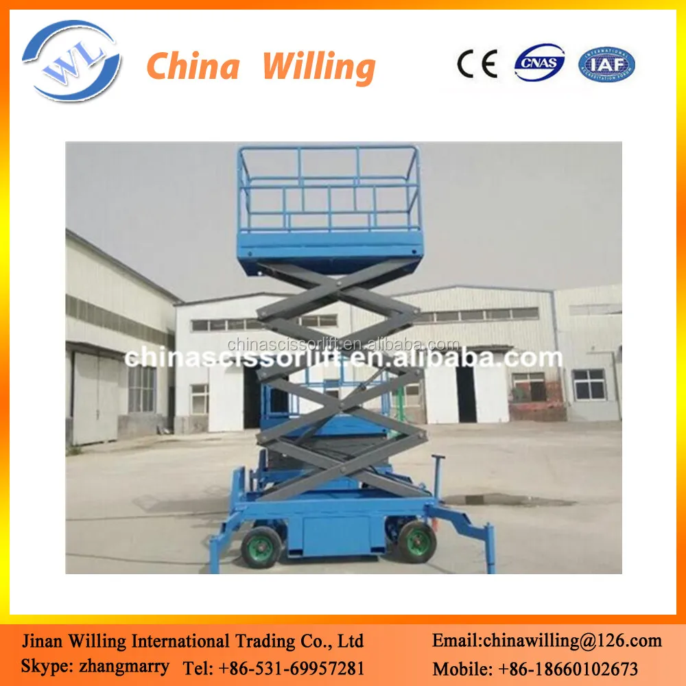 Фабрики сразу четыре колеса scissor подвижные подъемные платформы подъема