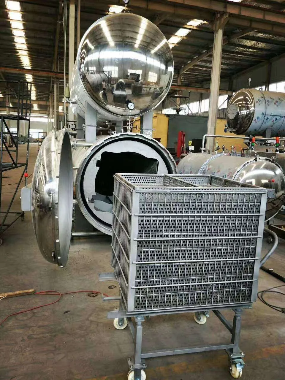 ASME certificate steam heating Food horizontal retort sterilizer