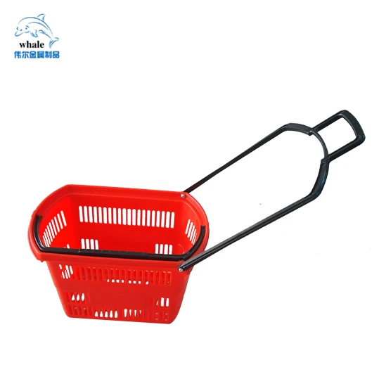 4 Wheels rolling Shopping Basket trolley