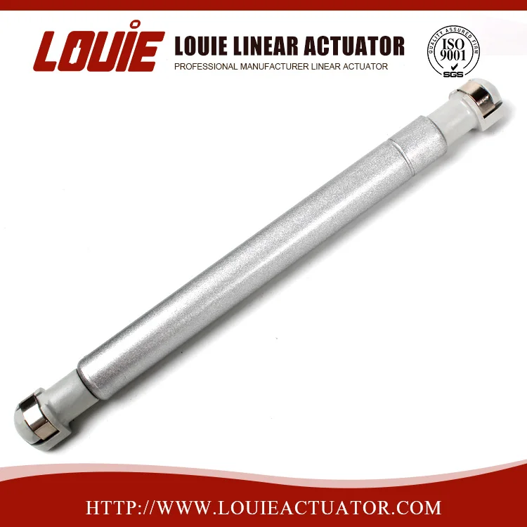 Damper gas spring with metal eyelet for container door