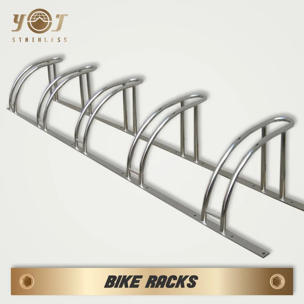 custom design safe metal bicycle floor rack bike parking system