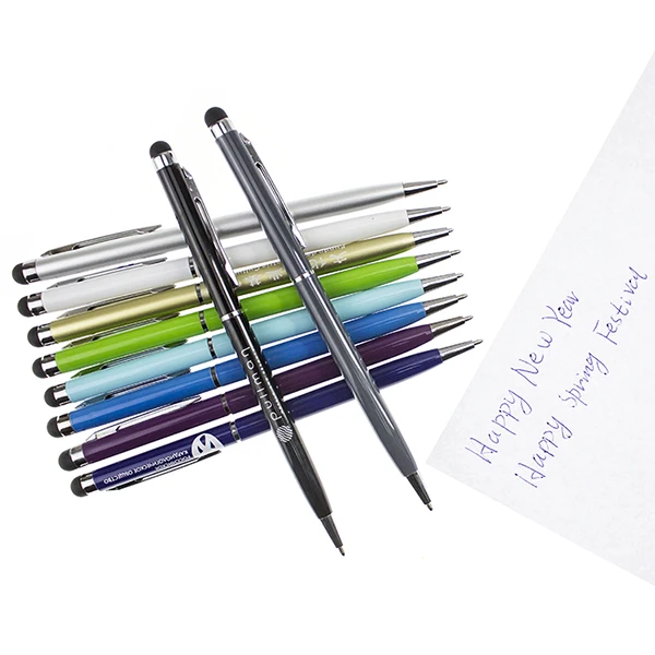
Wholesale Promotional Gifts Soft Crystal Stylus Metal Ballpoint Pens 
