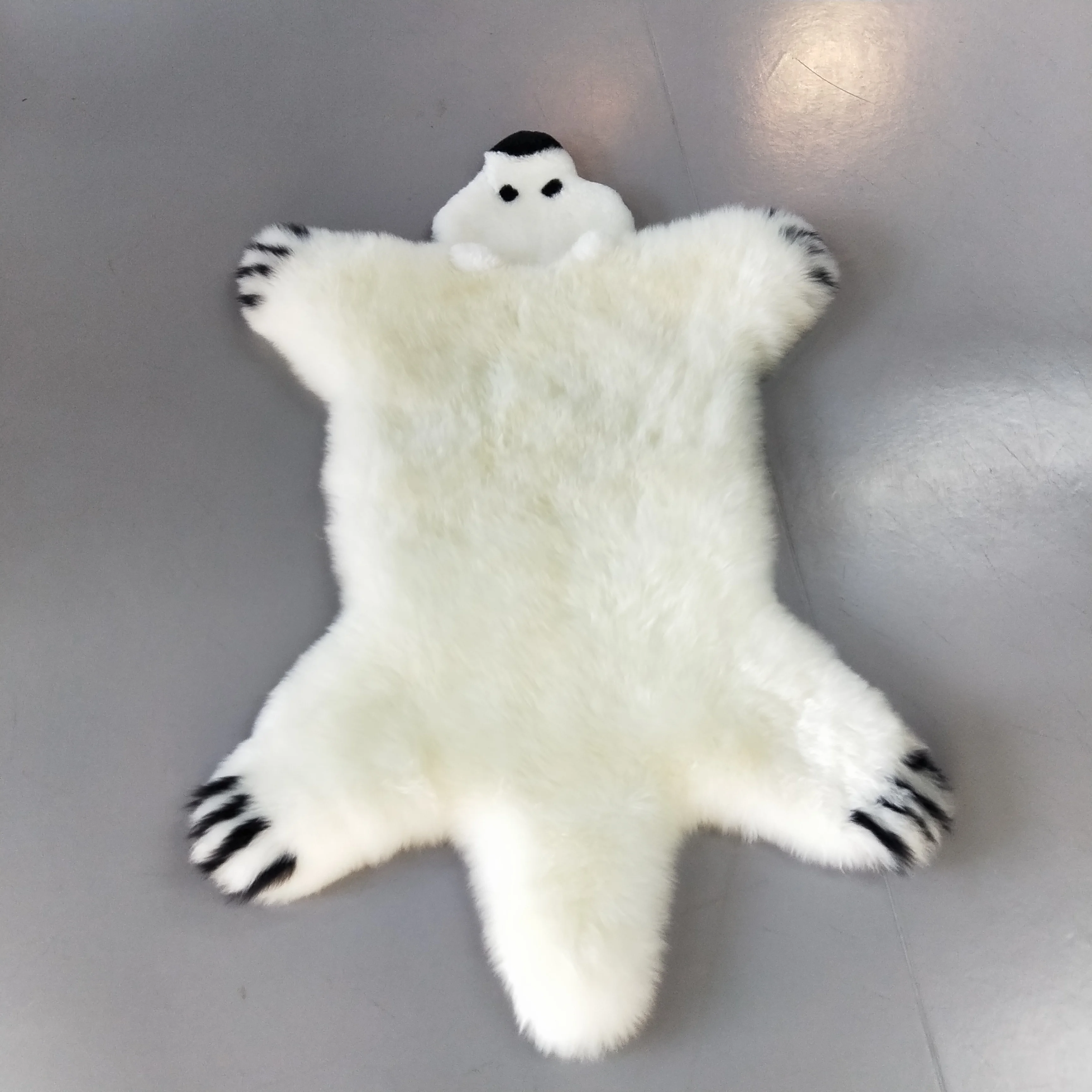 Home Decor  polar bear Geinue  Fur Sheepskin Area Rug Shaggy Carpet Fluffy Rug for Baby Bedroom,80*130cm
