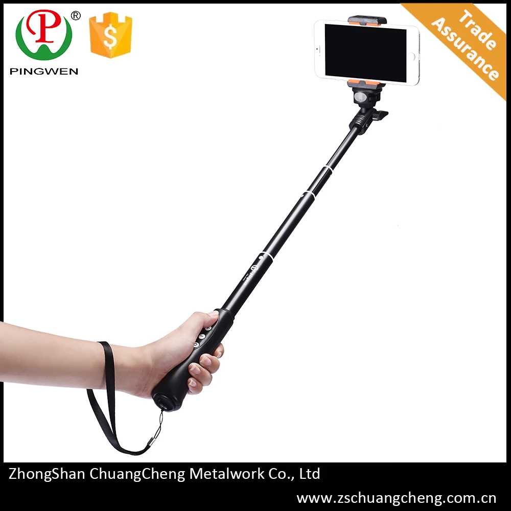 Useful wholesale aluminum colorful smartphone foldable selfie stick with remote