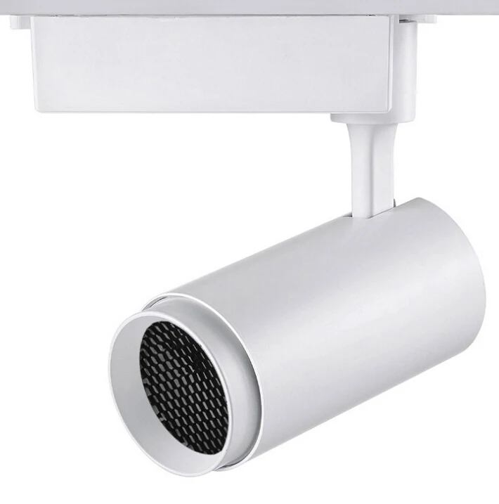 High power 20w 30w LED track spot lighting commercial lamp with honeycomb grid mesh anti-glare COB light