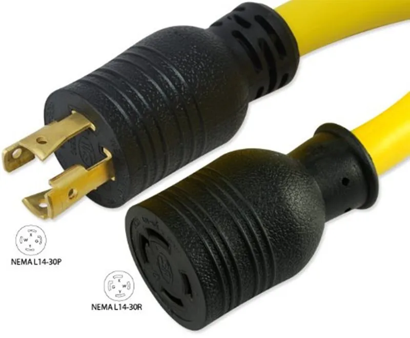 25-Foot 10/4 125/250 Volt 4 Prong 30 amp generator power cord