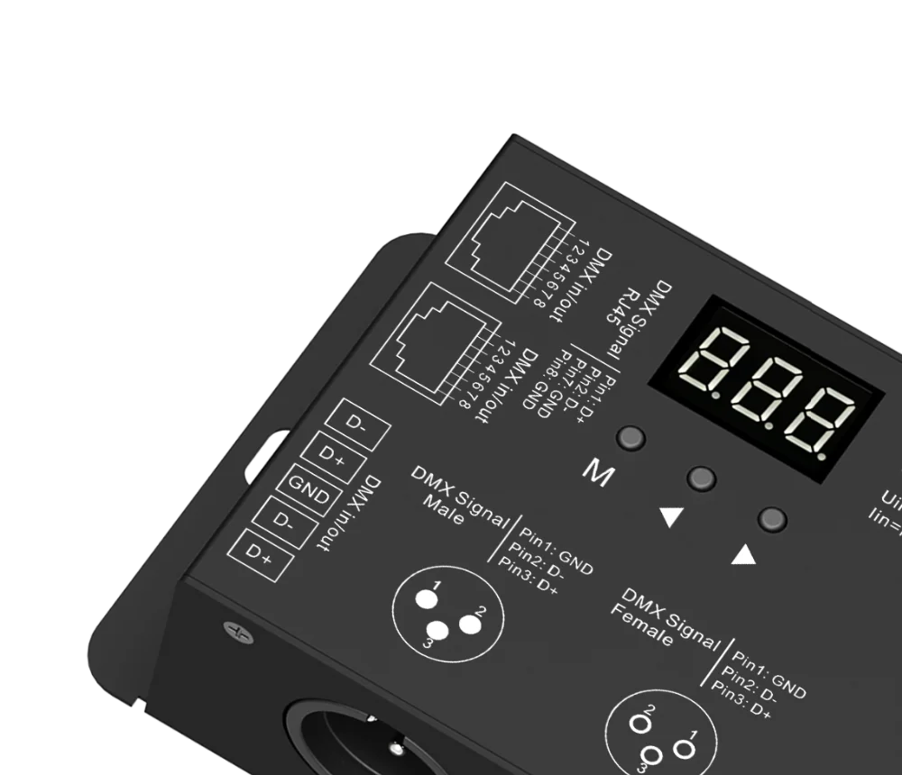 SKYDANCE D4C-XE RGBW 4 Channels Constant Current 350mA/700mA 12-48VDC DMX512 RDM Decoder Receiver