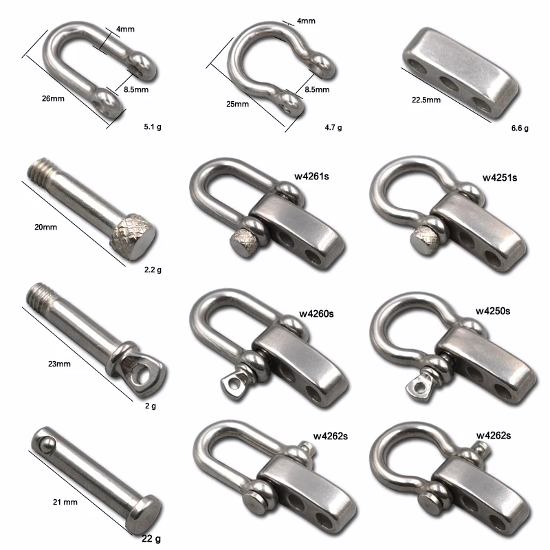 Yukai stainless steel adjustable screw pin bow shackle (60452566354)
