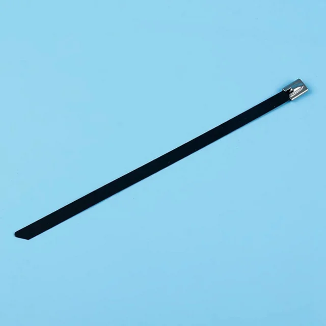 LANMU High Quality PVC Coated Stainless Steel Cable Ties 304 & 316 Material Fix Cable Wire Pipe Pack of 100Pcs