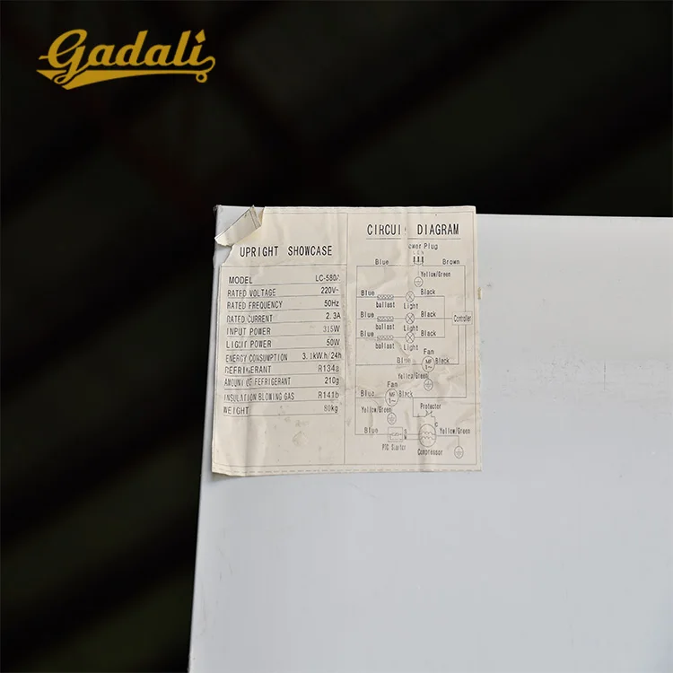 Commercial soft drink refrigerator display double glass door used beverage cooler